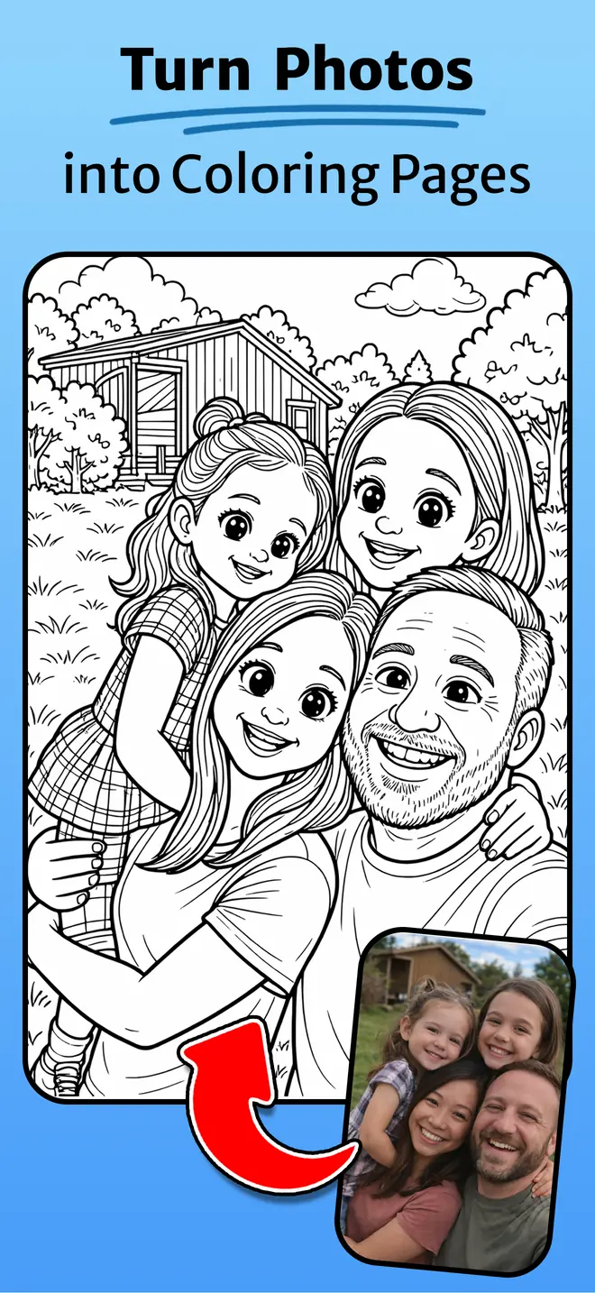 Turn photos into coloring pages